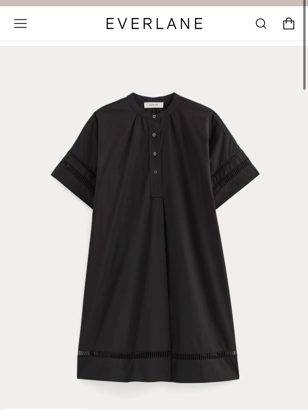 NWT Everlane lace trim popover dress